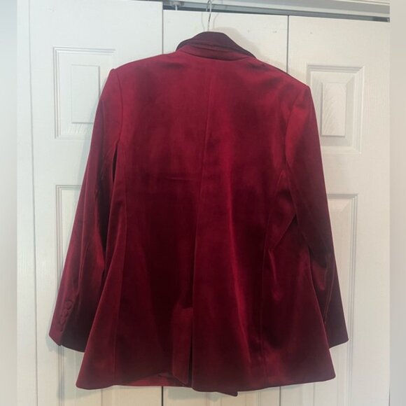Express double breasted Velvet Blazer, size XL, Ruby Red color - Picture 5 of 5